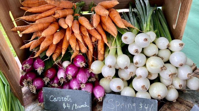 Produce from Valentine's Farm at the Deep Roots Farmers Market...