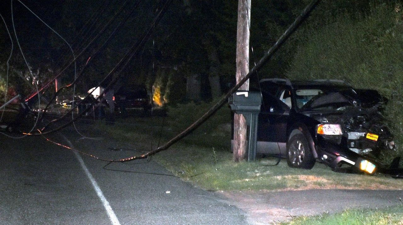 Driver Crashes Into Pole In Rocky Point, Flees Scene, Cops Say - Newsday