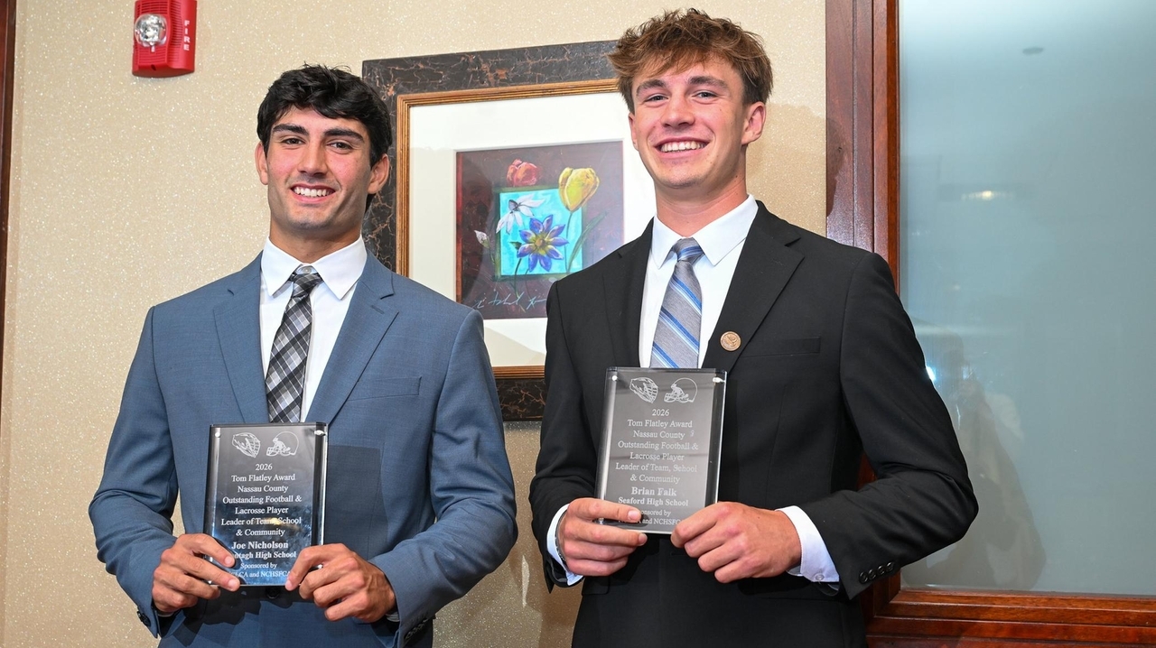 Seaford's Brian Falk, Wantagh's Joe Nicholson happy to share Tom Flatley Award