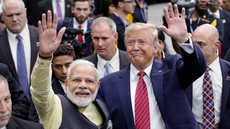 India Prime Minister Narendra Modi and then President Donald Trump...