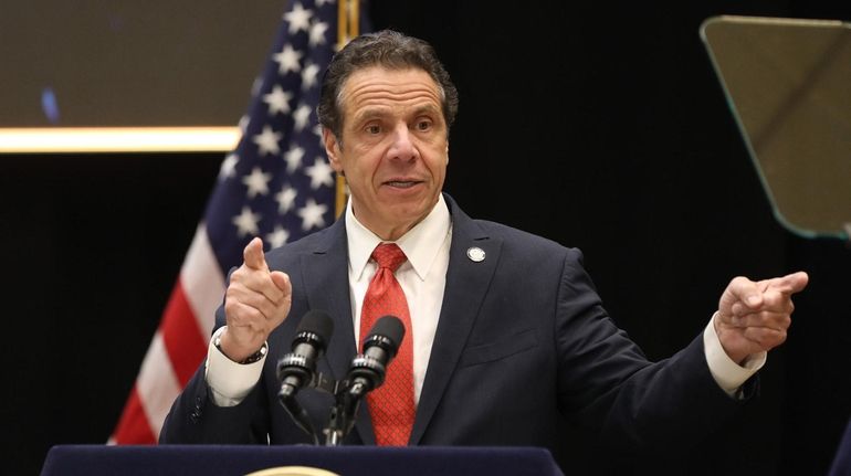 Gov. Andrew M. Cuomo addresses a gathering of the Long...