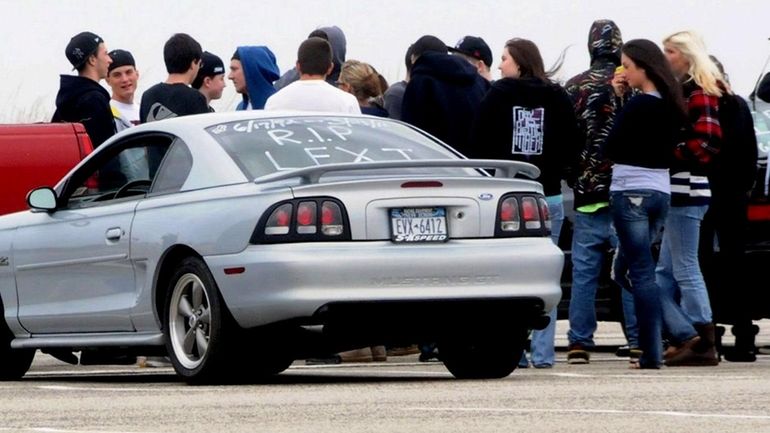 Teens gather at Robert Moses State Park field 5, Monday,...