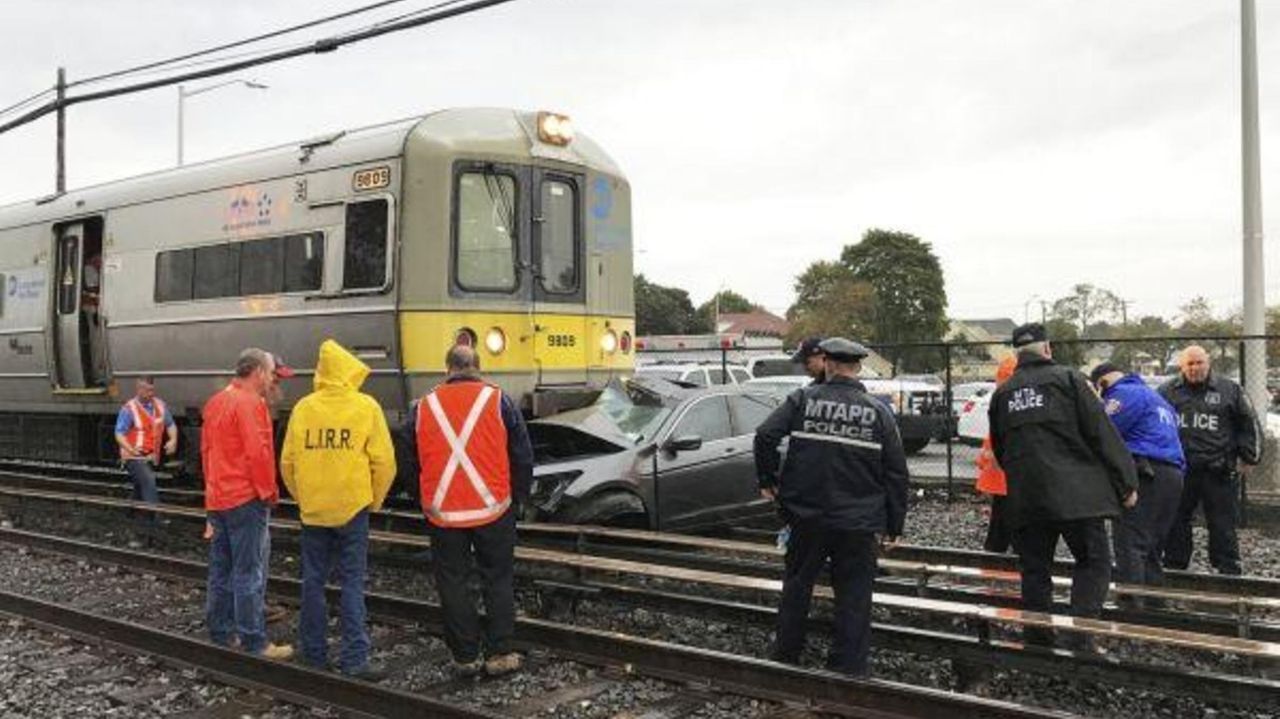 LIRR: Ronkonkoma line train hits vehicle on tracks near Bethpage - Newsday