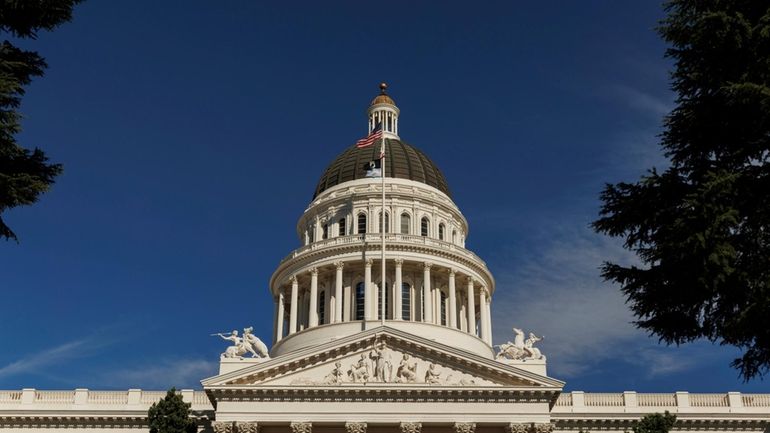 The California State Capitol in Sacramento, Calif., is seen on...