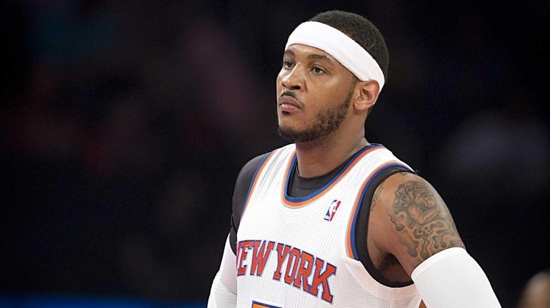 The Knicks' Carmelo Anthony while playing the Chicago Bulls in...