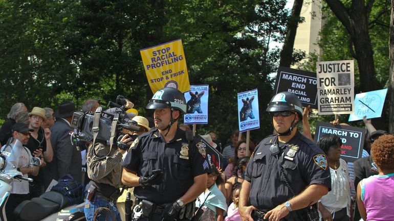 Thousands silently march on Fifth Avenue on Father's Day, 2012...