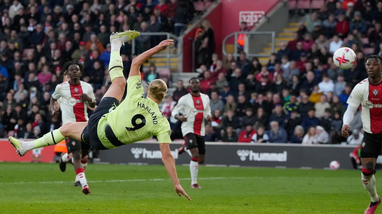 Haaland scissorkick lights up Man City's big win in EPL Newsday