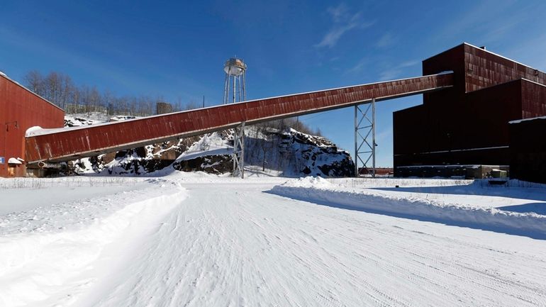 A former iron ore processing plant near Hoyt Lakes, Minn.,...