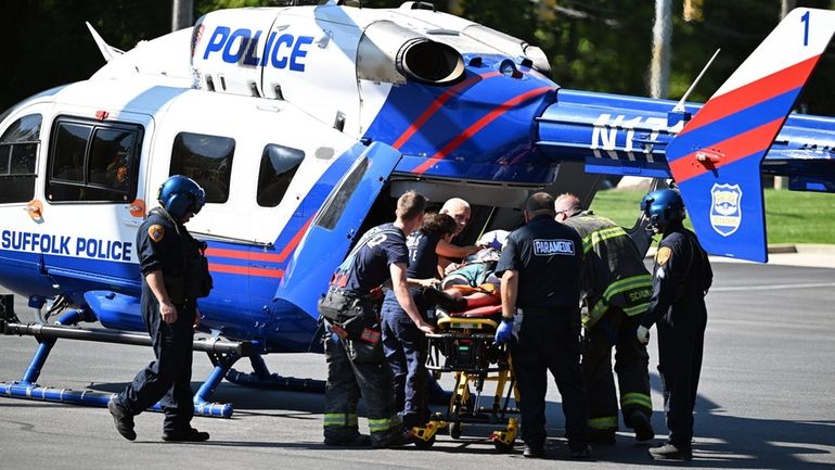 The injured driver of a car that collided with a...