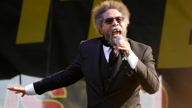 Scholar and activist Cornel West speaks on July 15, 2023,...