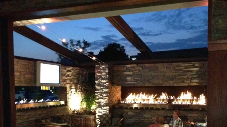 The patio at Blackstone Steakhouse in Melville.