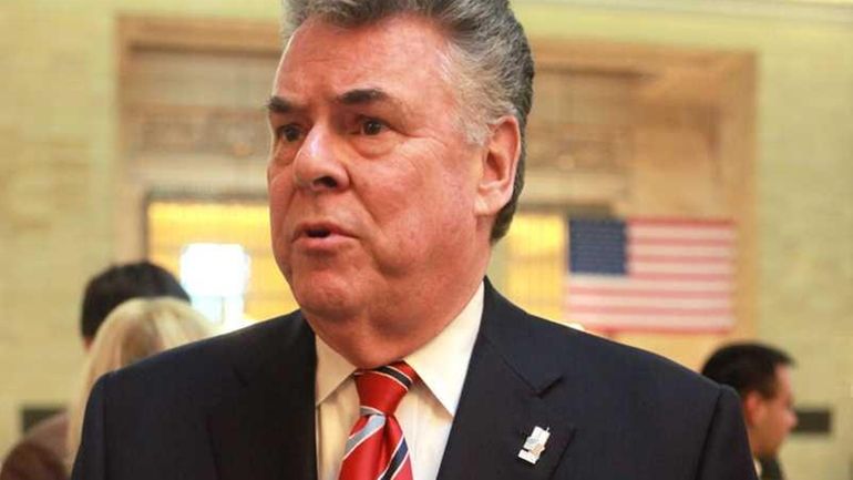 US Rep. Peter King in Grand Central Terminal. (April 20,...