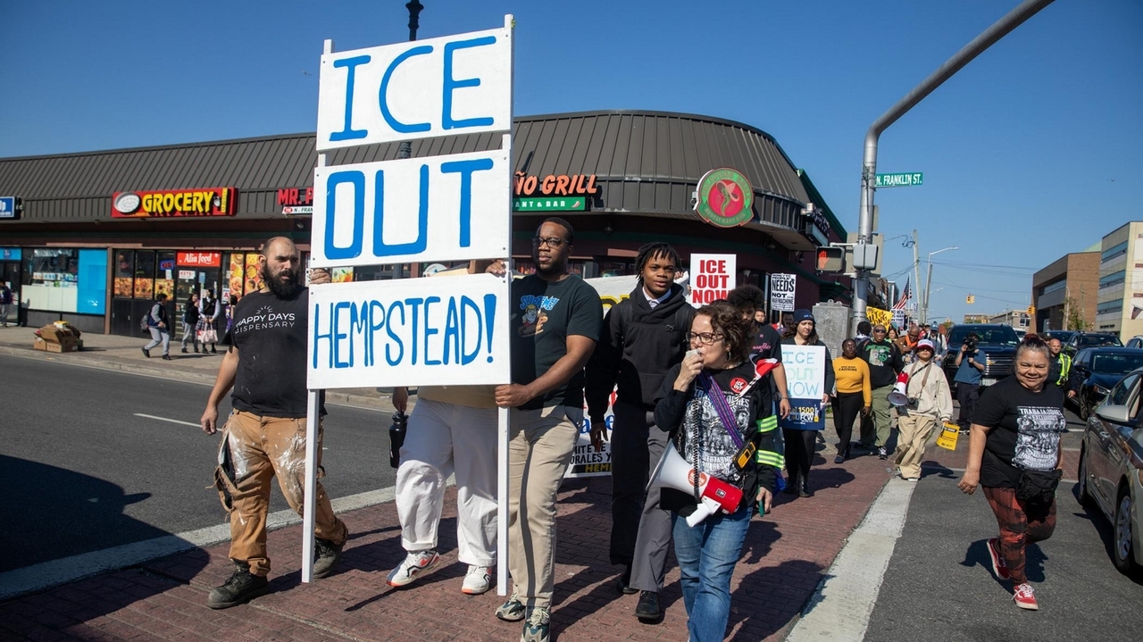 Hempstead ICE Out rally brings out 250 protesters