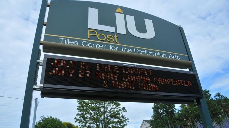 The entrance of CW Post at Long Island University in...