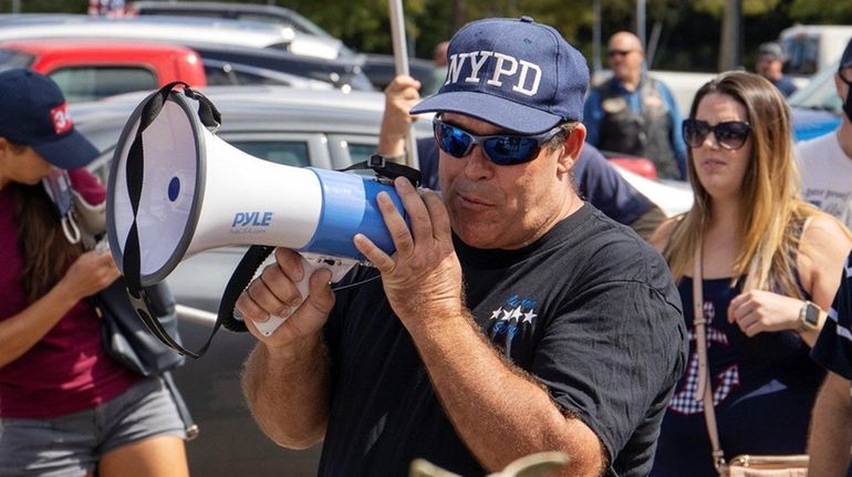 James E. Robitsek at a march in Port Jefferson in...