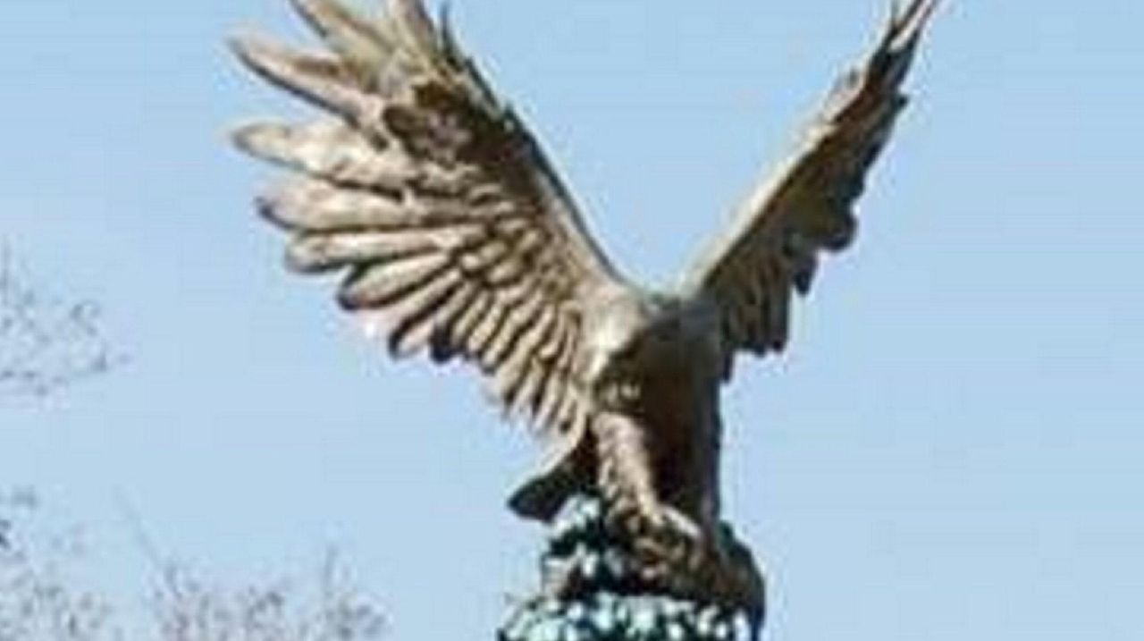 Bronze eagle statue stolen from Washington Memorial Park Cemetery in