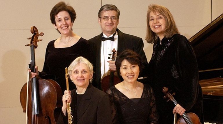 Clockwise from top left, cellist Maureen Hynes, violinist Dale Stuckenbruck,...