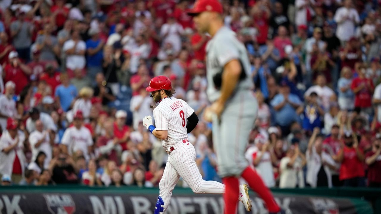 Harper hits career homer No. 299, Phillies slug 5 homers in 12-7 win ...