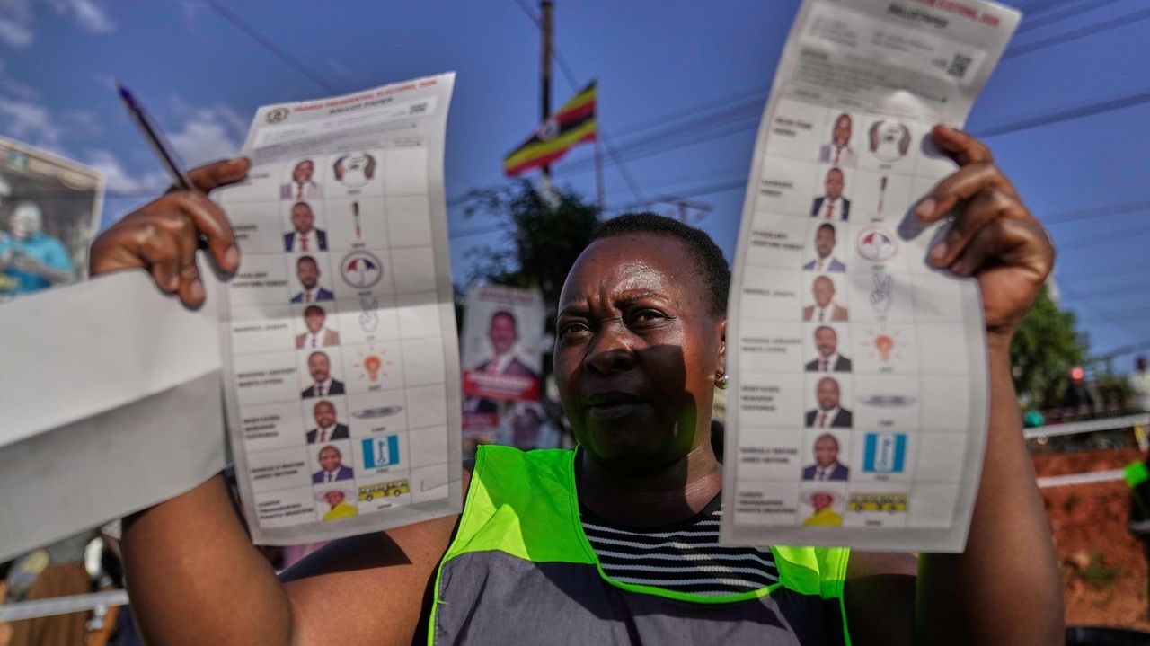 Uganda's president leads in tense election marred by internet shutdown and voting interference