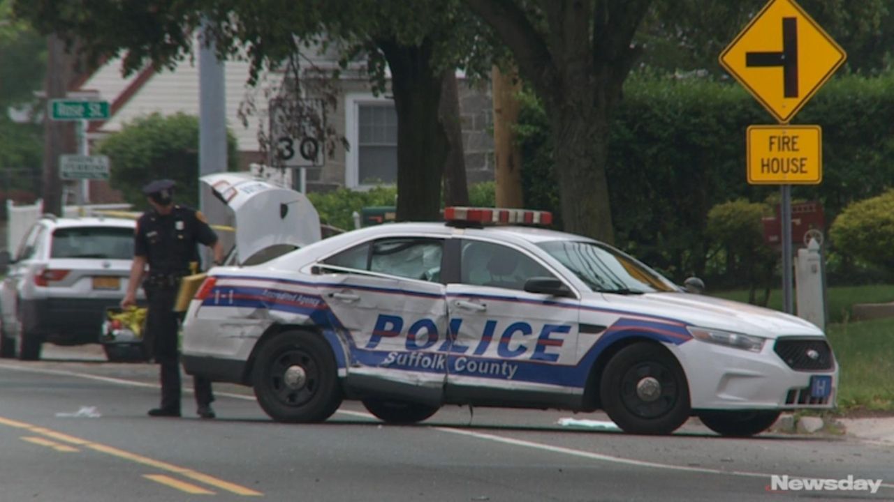 Two Suffolk officers injured in Copiague car crash Newsday