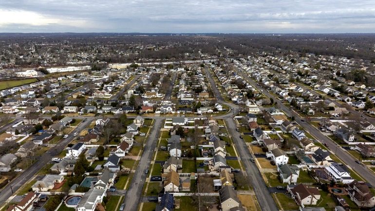 A neighborhood of houses in West Islip is seen in this...