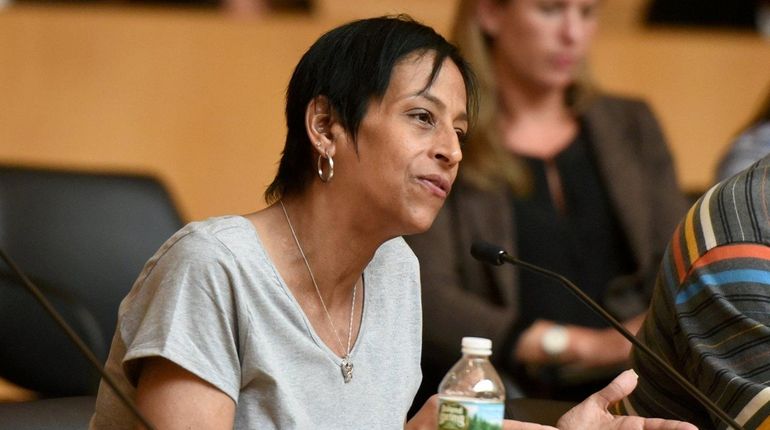 Evelyn Rodriquez, mother of Kayla Cuevas, at federal court in...