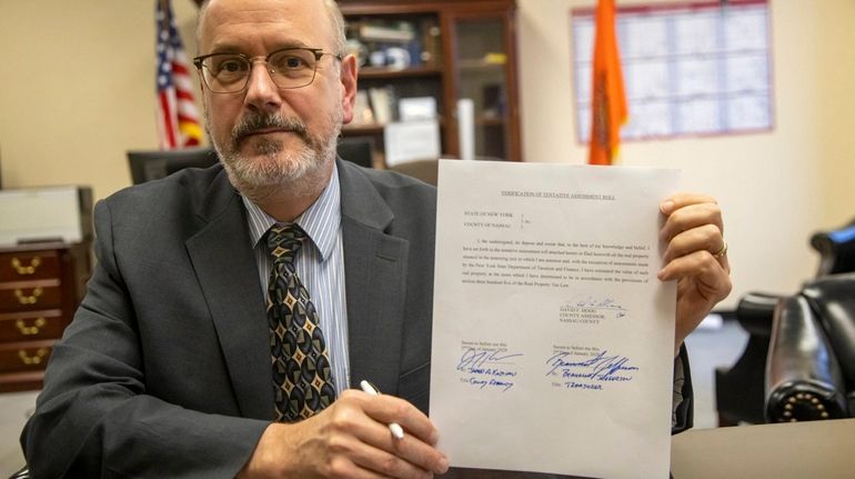 Nassau County Assessor David Moog in his office in Mineola on...