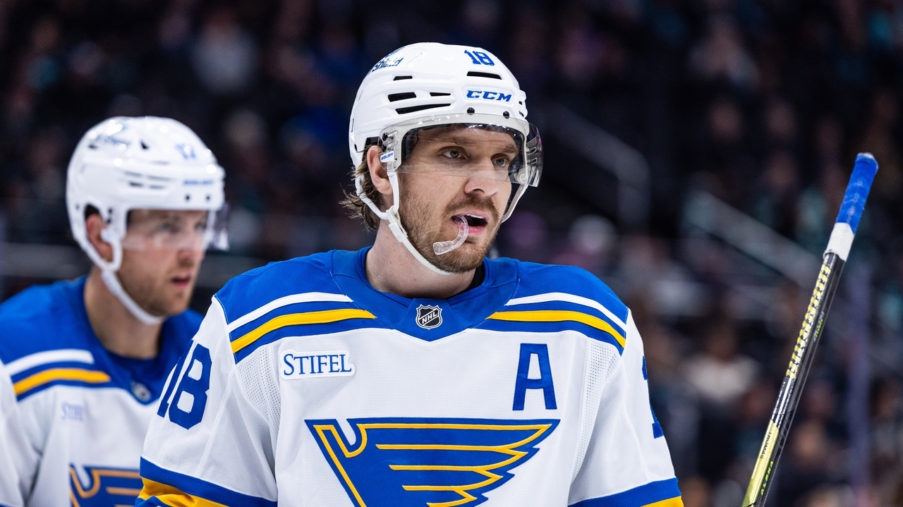 Thomas' 2nd goal of the game leads Blues to a 3-2 overtime win over Sharks