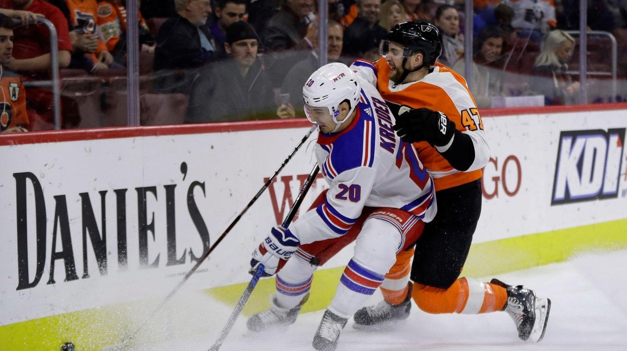 Fast scores twice but Rangers fall to Flyers - Newsday
