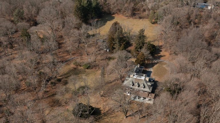 The mansion on the Owl Hill property in Fort Salonga....