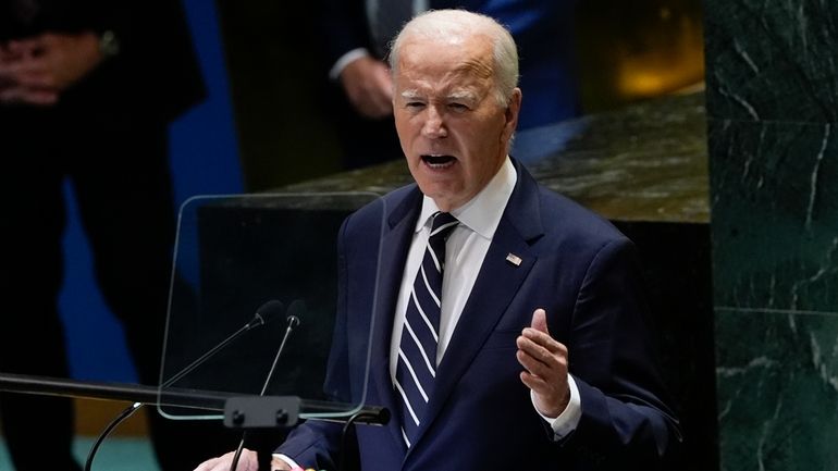 United States President Joe Biden addresses the 79th session of...