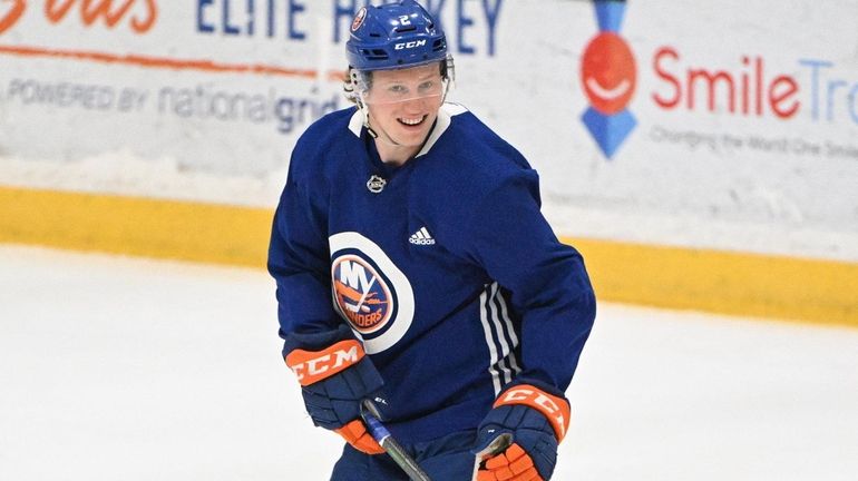 New York Islanders defenseman Robin Salo skates during Prospect Development...