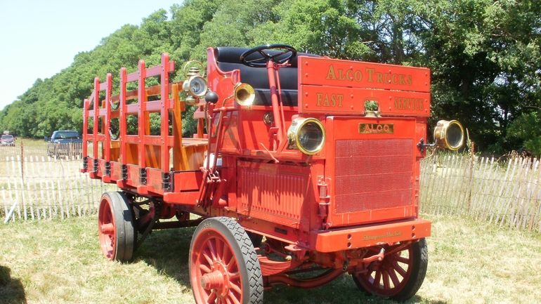 This 1912 cargo truck by the Alco American Locomotive Co....