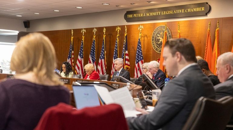 The final redistricting hearing of the Nassau County Legislature on...