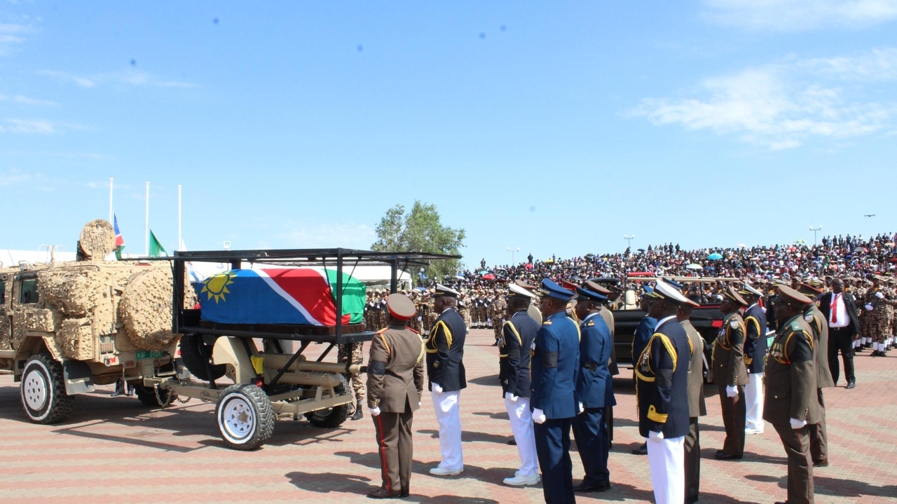 Namibian President Hage Geingob laid to rest at Heroes' Acre cemetery after state funeral - Vimarsana News
