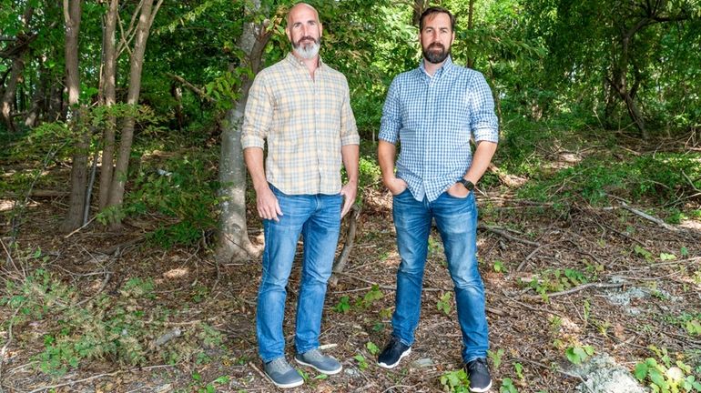 Ben Brinkmann, left, and his brother Hank, who own Brinkmann's Hardware...