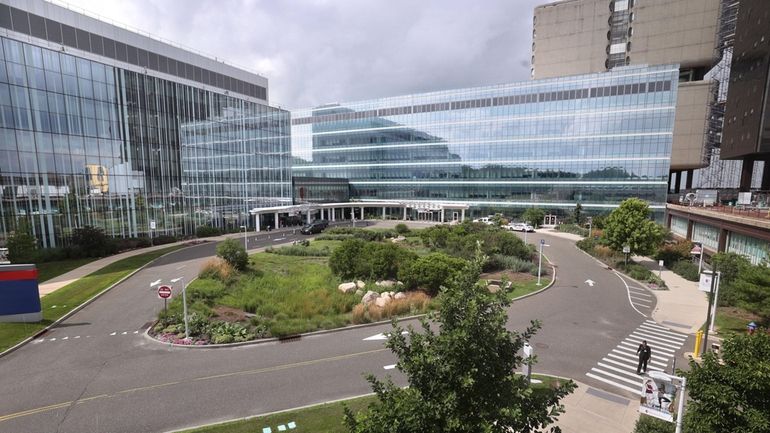 The Stony Brook ChildrenÕs Hospital, center, is shown on Friday,...