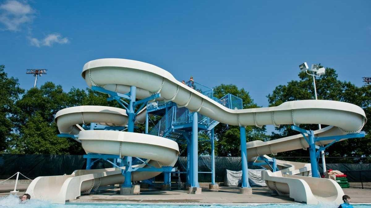 Waterslides Into the pool the fast way Newsday