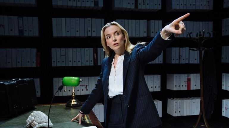 This image released by The Press Room shows Jodie Comer...