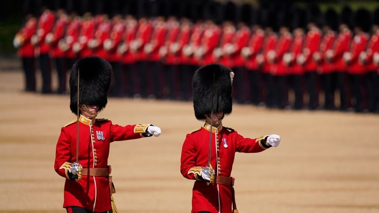 Soldiers attend the Colonel's Review, the final rehearsal of the...