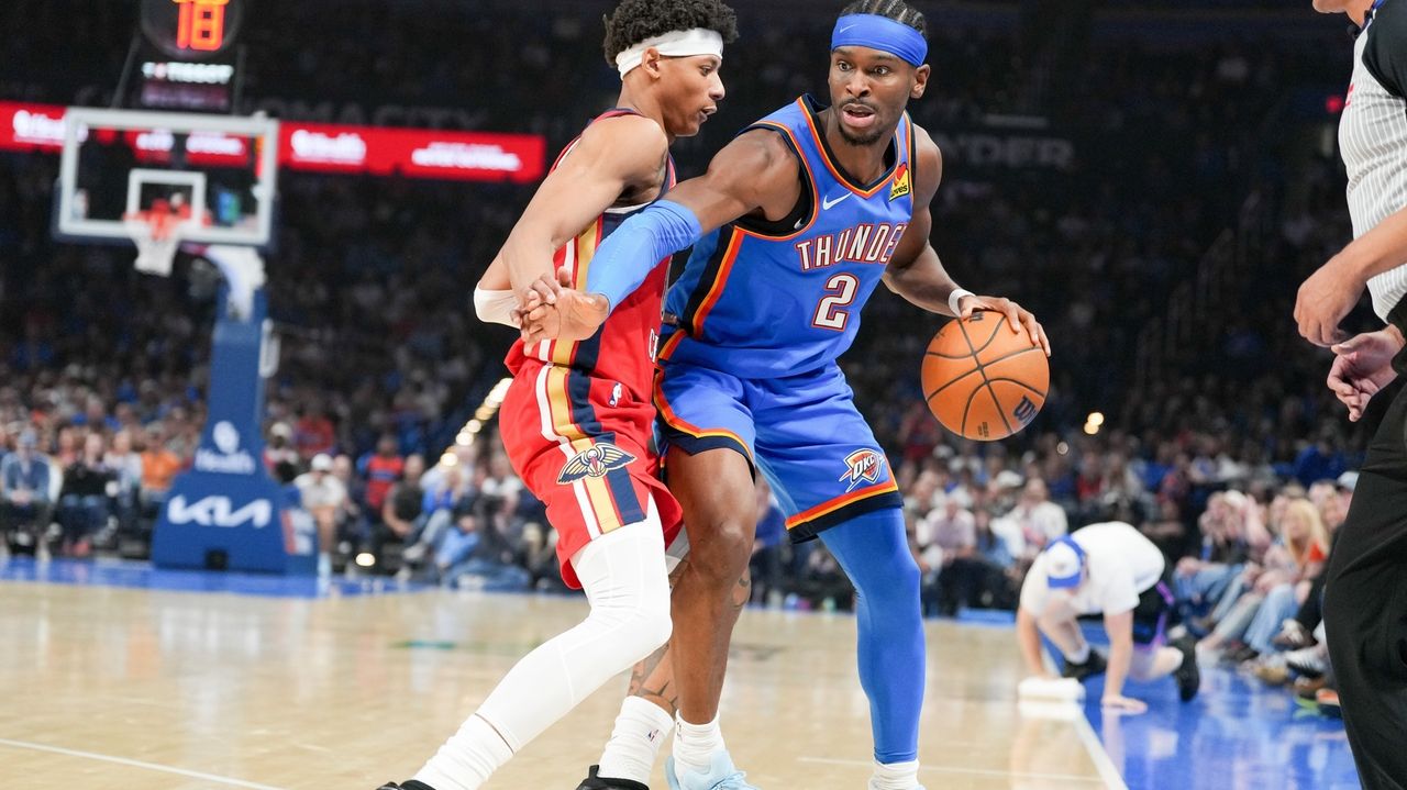 Image for Gilgeous-Alexander scores 30 points to help keep Thunder unbeaten, Pelicans winless