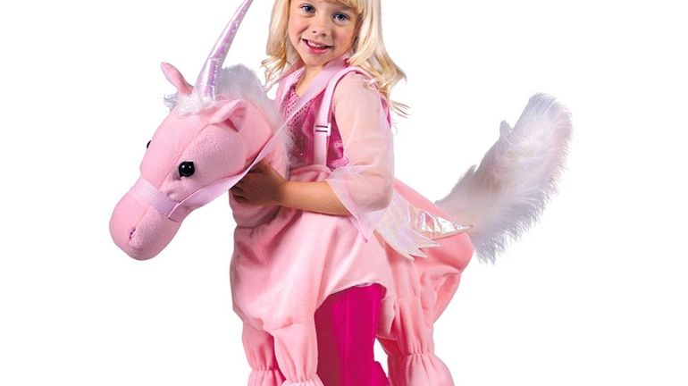 Girl's Pink Ride A Unicorn Costume This costume will be...