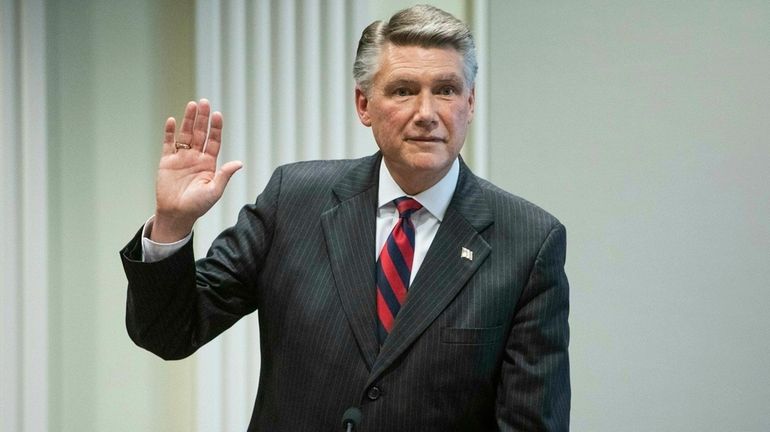 Mark Harris, Republican candidate in North Carolina's 9th Congressional race,...