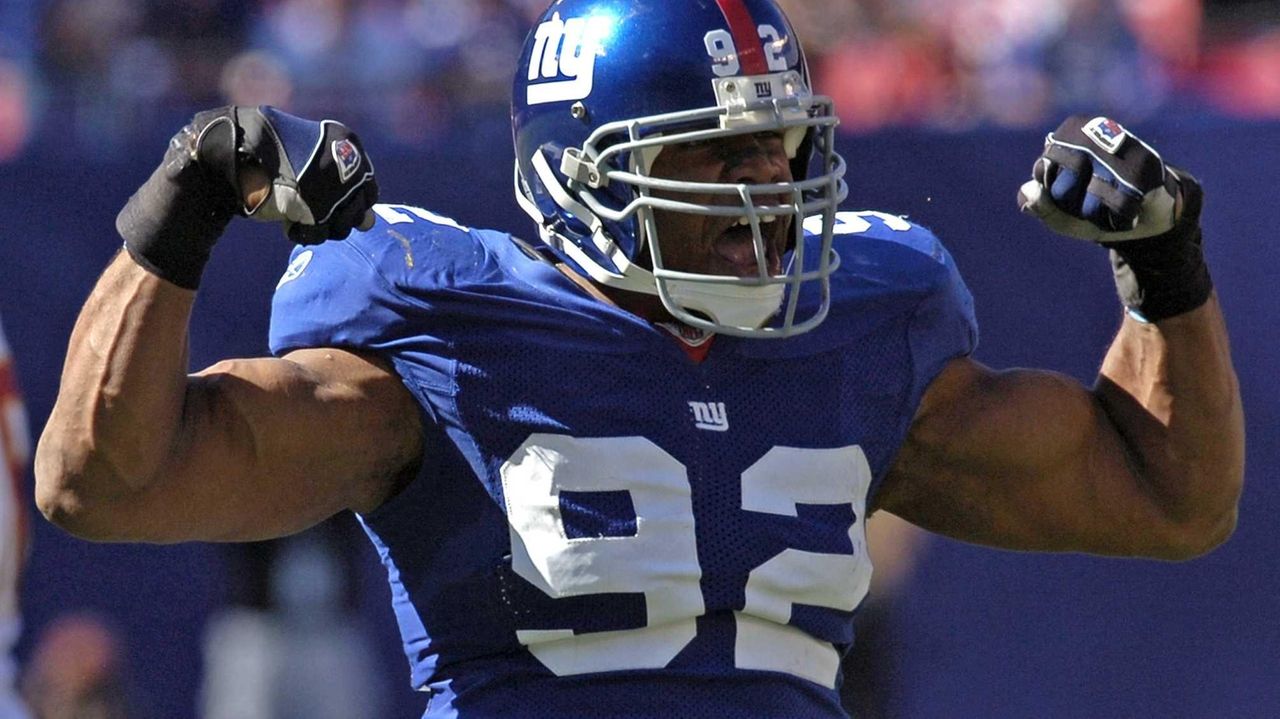 Michael Strahan New York Giants Signed Career Highlight Stat