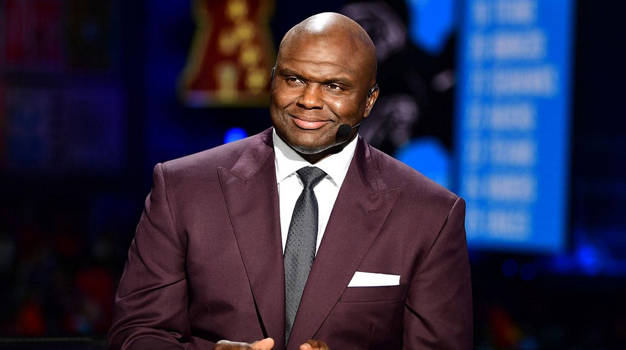 ESPN Monday Night Football commentator Booger McFarland is seen