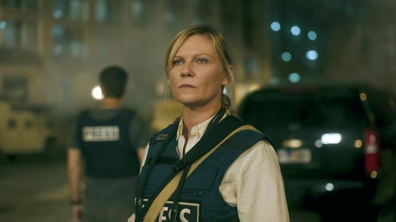 This image released by A24 shows Kirsten Dunst in a...