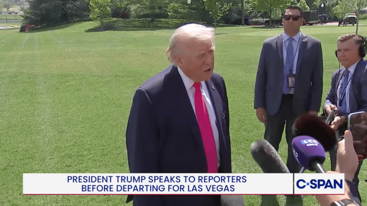 Departing the White House for Las Vegas, Trump doubles down on Blakeman