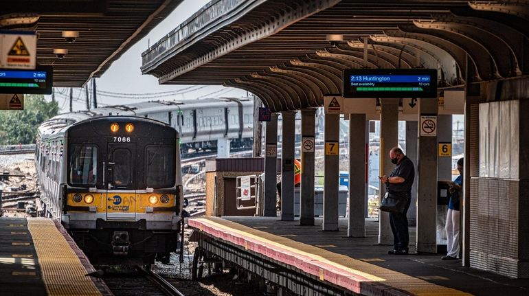 The LIRR station in Jamaica in August.  