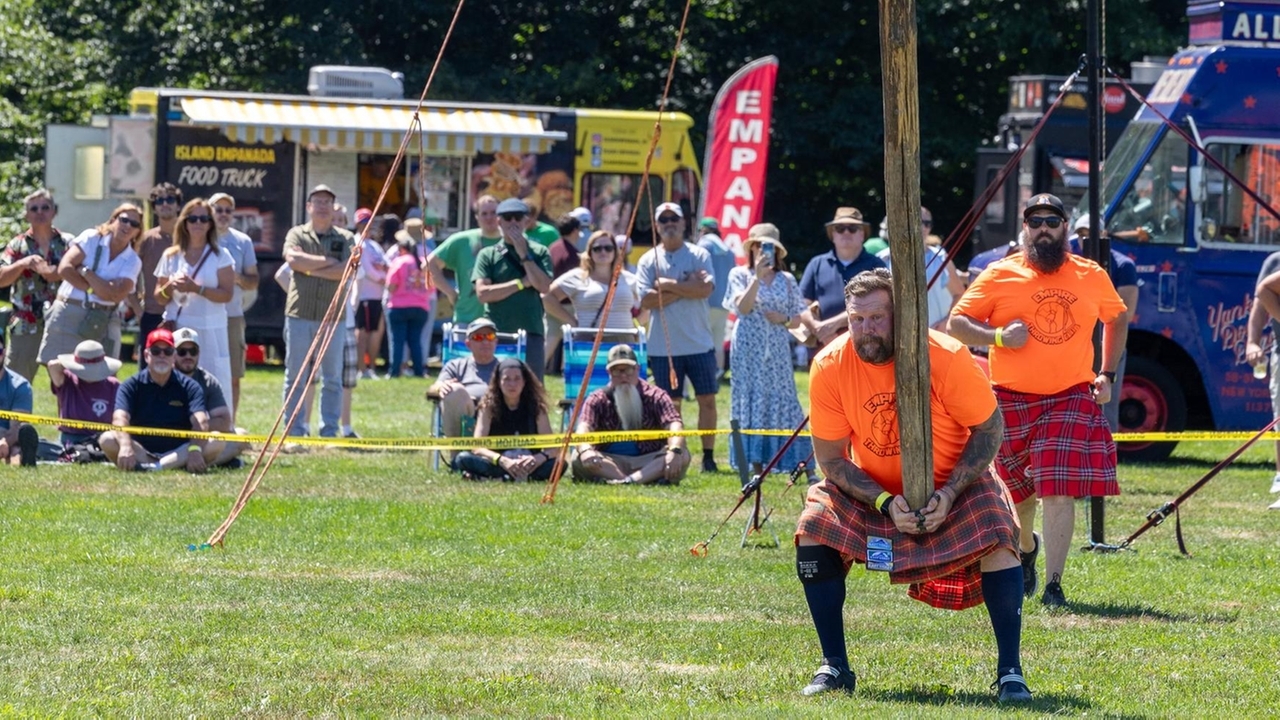 Flying cabers, blaring bagpipes flood Old Westbury Gardens for festival ...