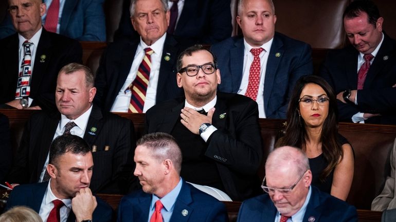 Rep. George Santos (R-Nassau/Queens) during a House floor session on...